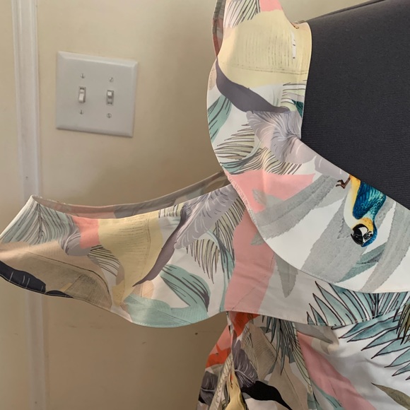 ASOS Curve Floral Bird Spring/Summer Party Dress - Picture 6 of 14